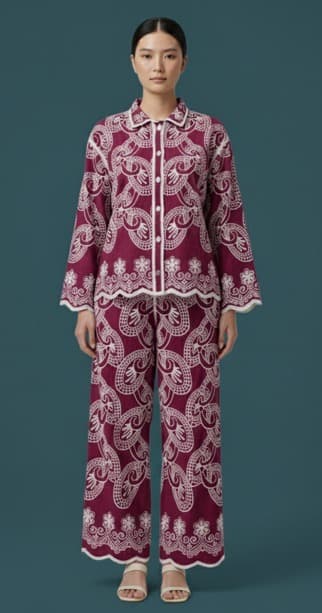Schiffli Work , Machine Embroidery & Cord Embroidery-5